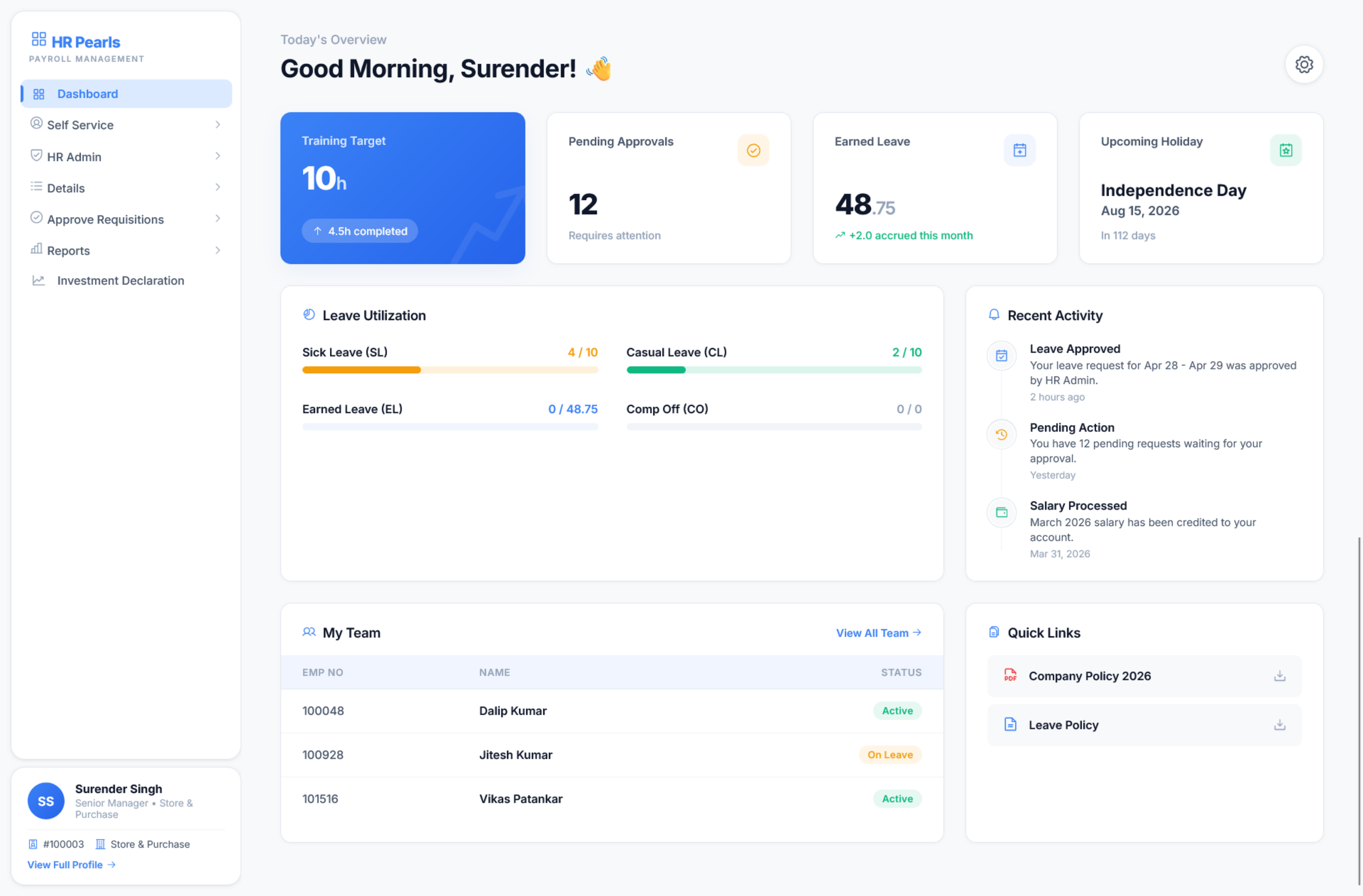HRPearls Dashboard